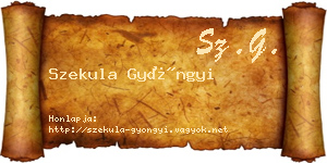 Szekula Gyöngyi névjegykártya