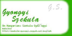 gyongyi szekula business card